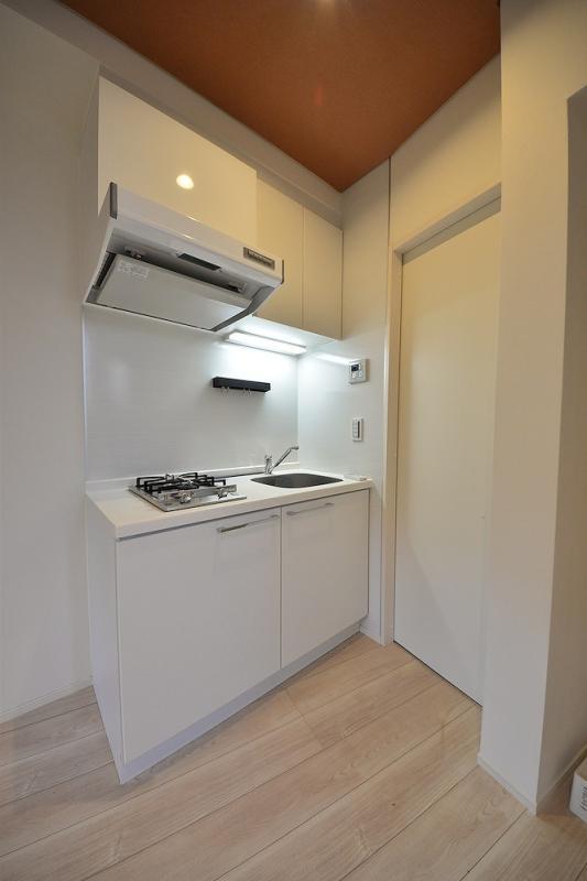 キッチンです。すぐ隣にクローゼットがあるので、扉は閉めておくのが良いでしょう。