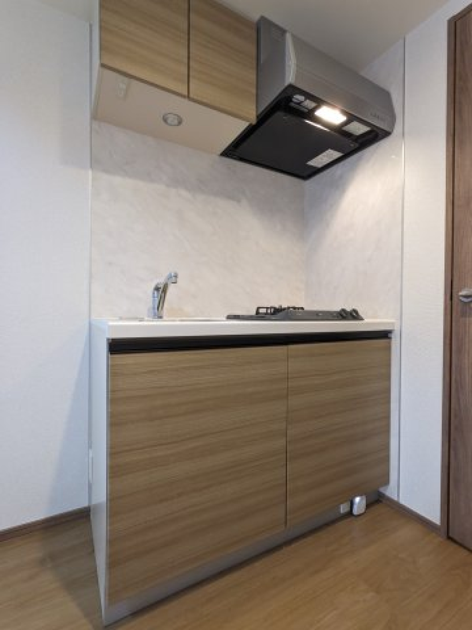 ２口のガスコンロが設置されています。