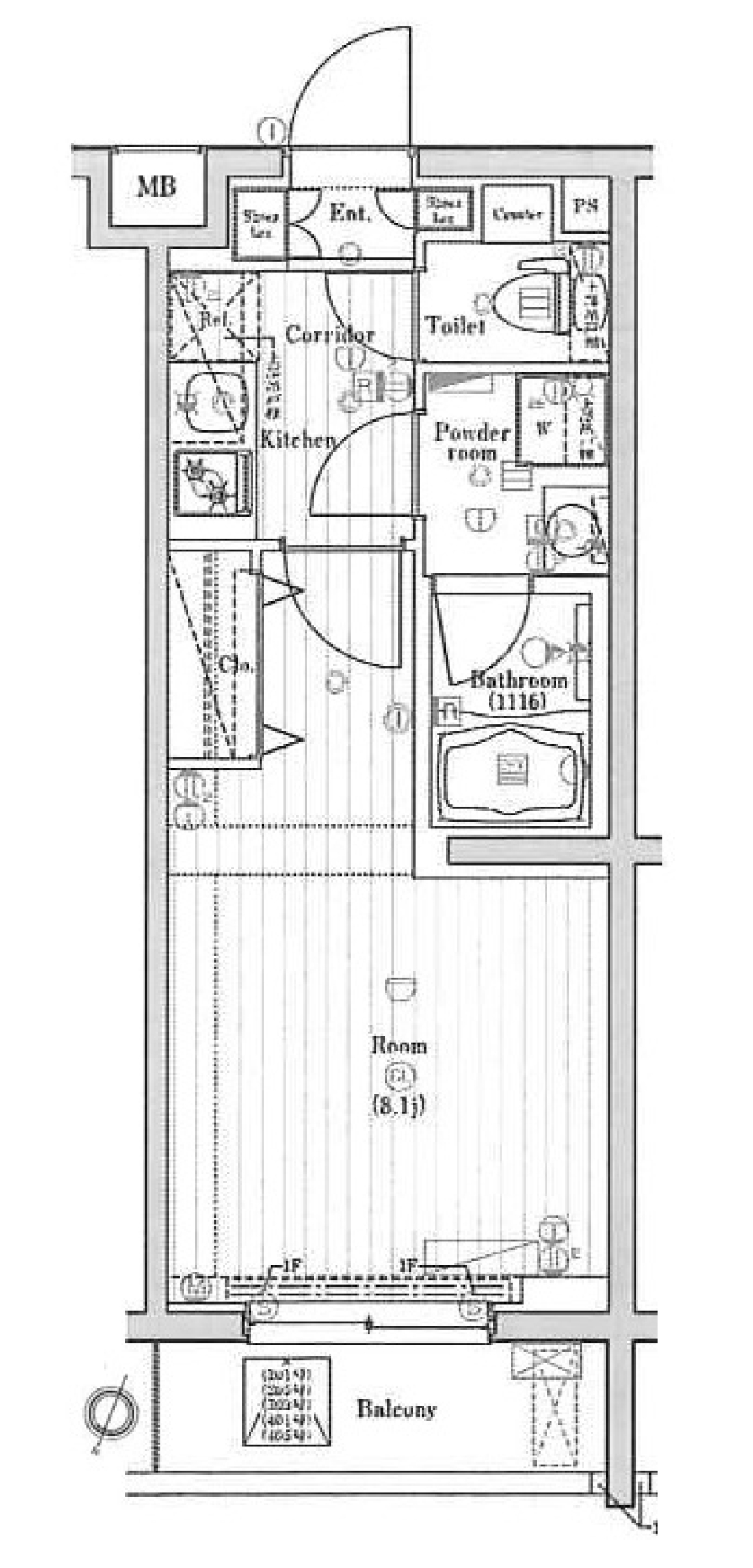 世田谷区で１人暮らしでも寂しくない［ペット可］の間取り図