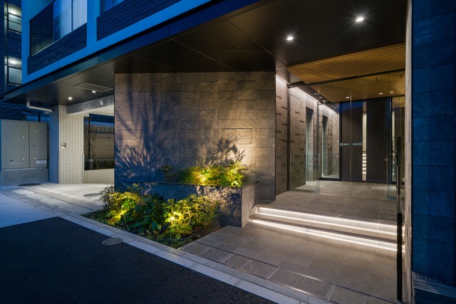 ライトや植物がエレガントな雰囲気を演出。帰るたびに気分があがりますね。