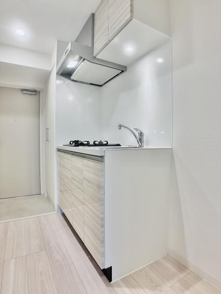 ２口のガスコンロが設置されています。