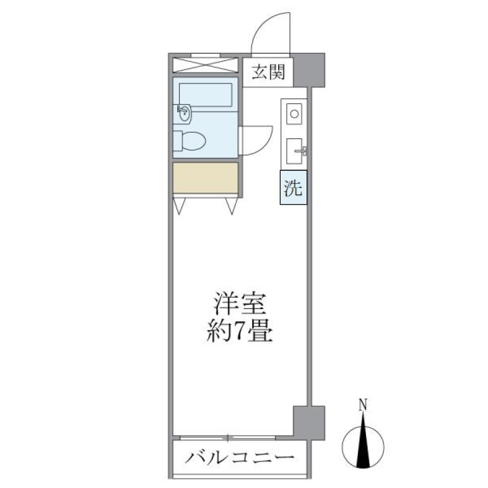 ハウスチェリー上馬　505号室の間取り図