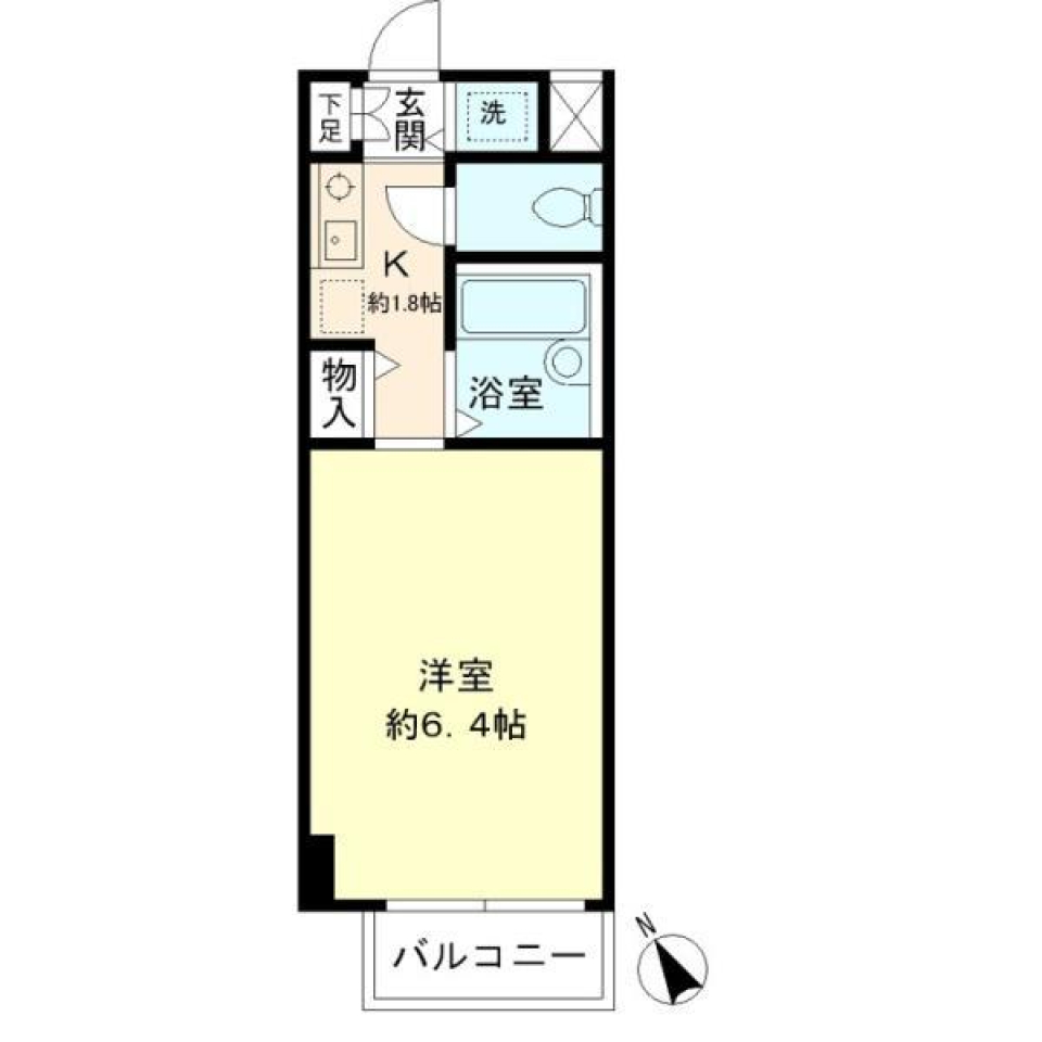 北辰ヒルズ早稲田　305号室の間取り図