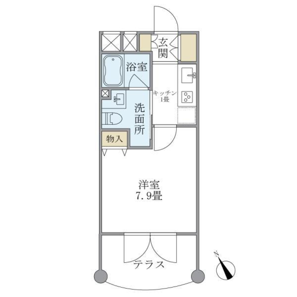 地中海の風を感じるの間取り図