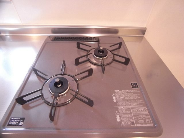 2口のガスコンロ付きです。