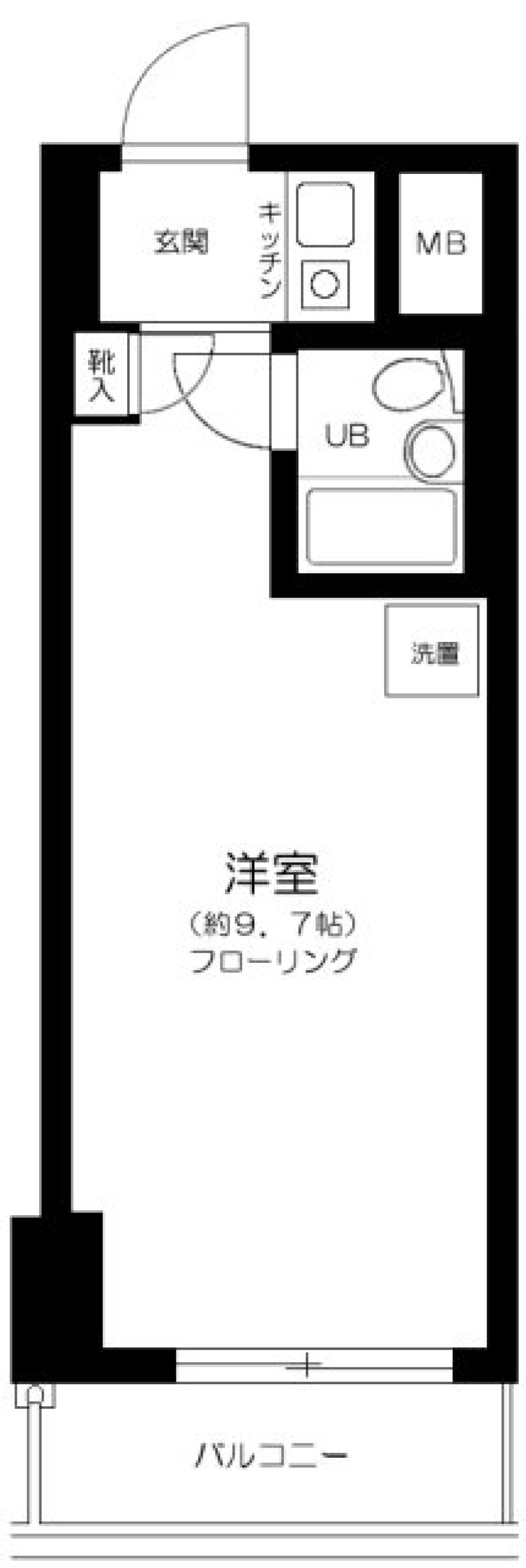 ウィン池袋　504号室の間取り図