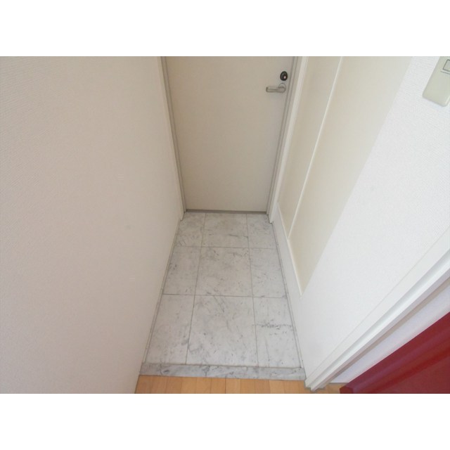 少しコンパクトな玄関。サイドにシューズクローゼットがあるので、活用してすっきりとした玄関にしてみましょう。