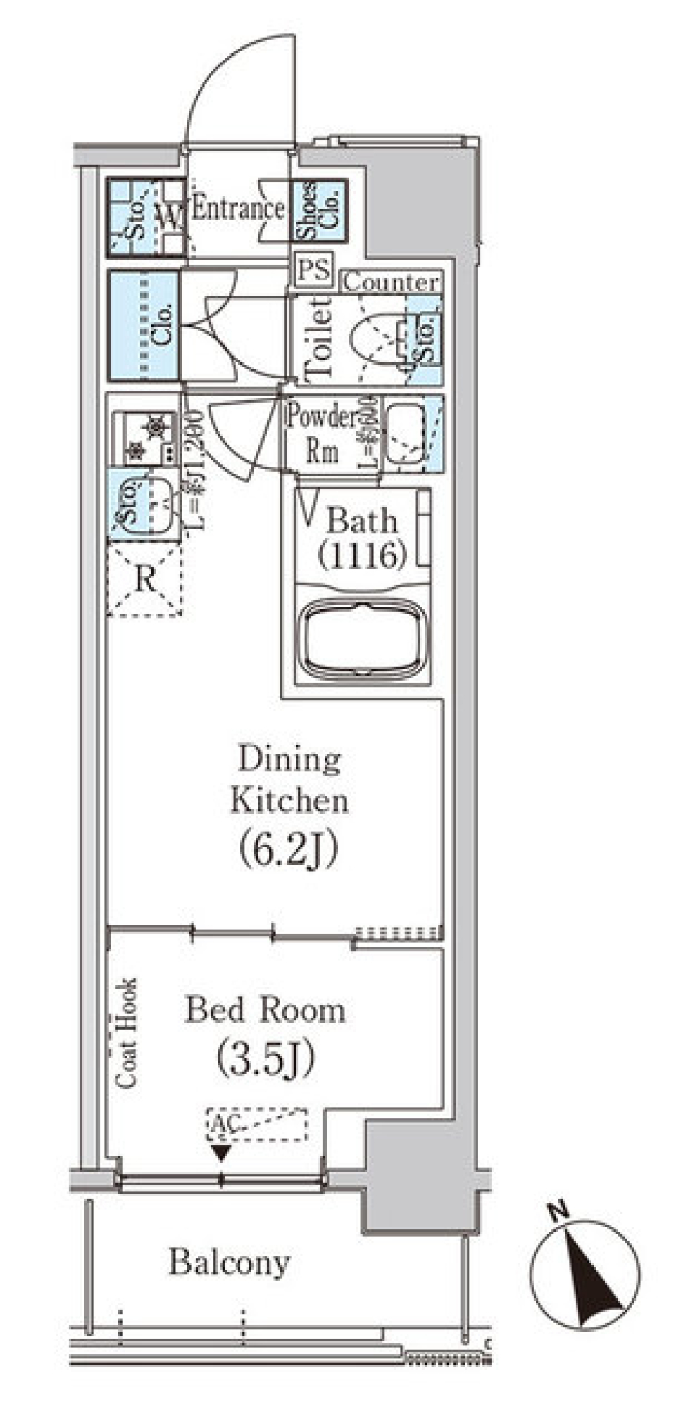 隅田川ソロ・ライフの間取り図