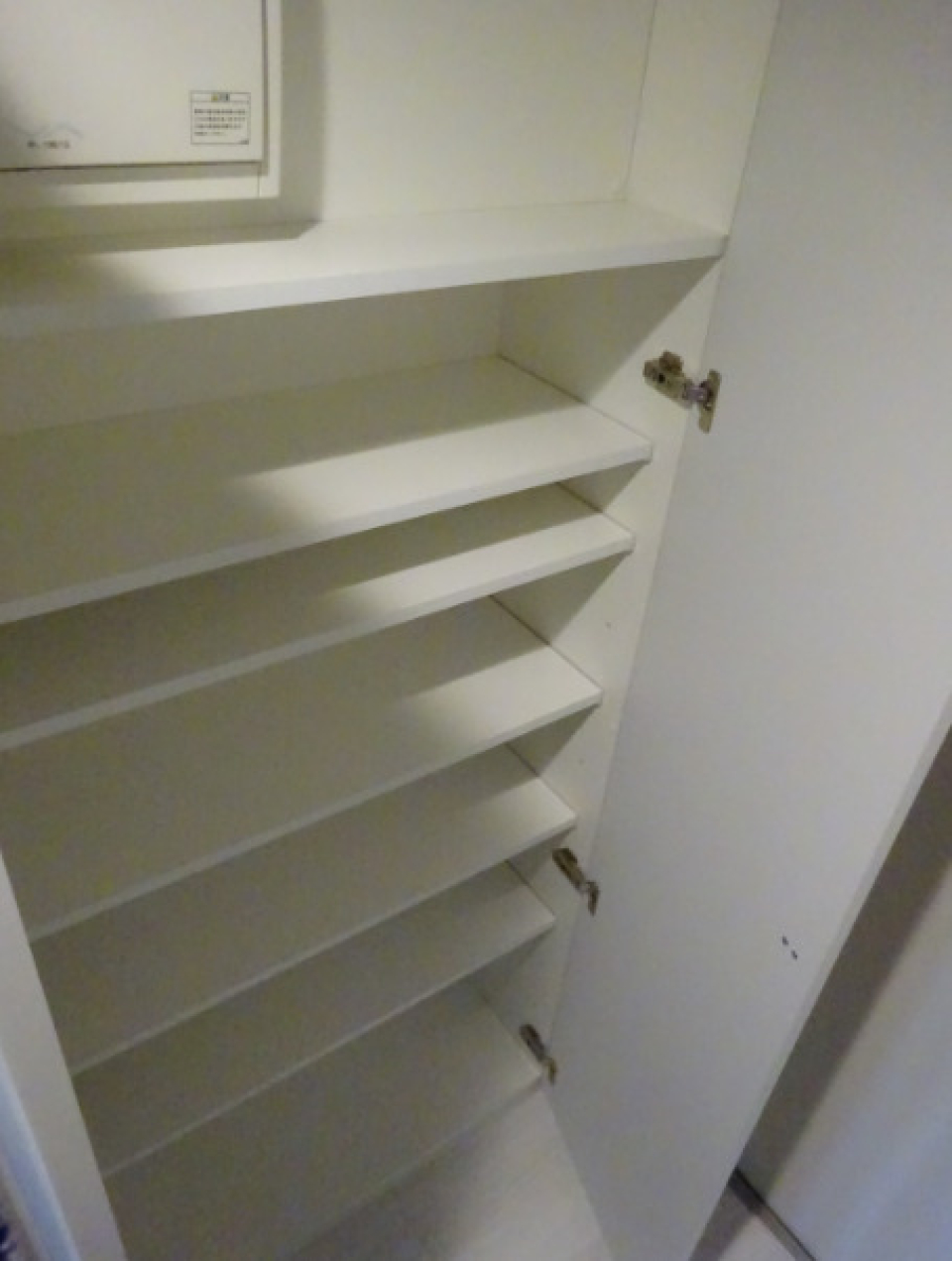 シューズクローゼット付き。1人なら十分な容量。