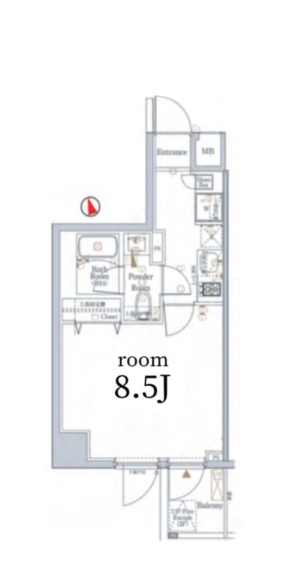 モノトーンでクールに暮らす    [ ペット可 ]の間取り図