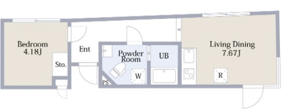 エクサム西新宿　１０８号室の間取り図
