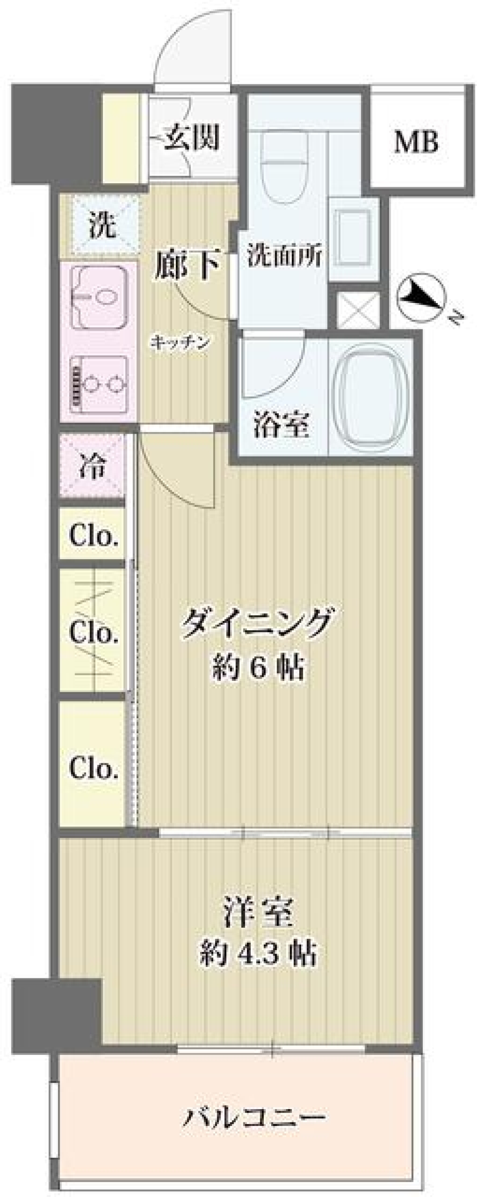 ＩＢＩＳ市ヶ谷　［ペット可］の間取り図