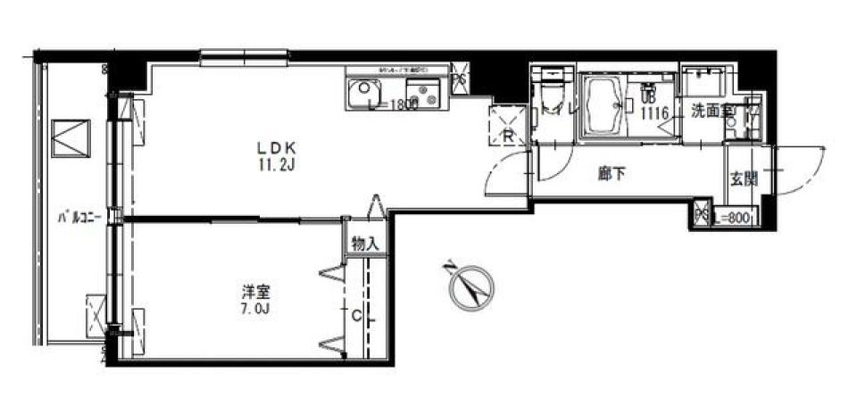 Navi Kamakura　302号室［ペット可］の間取り図