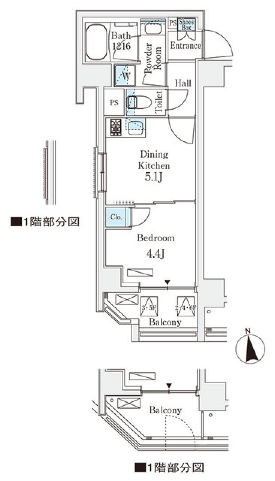 イプセ碑文谷　３０１号室の間取り図