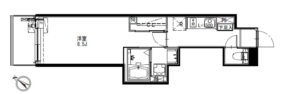 Navi Kamakura　202号室［ペット可］の間取り図