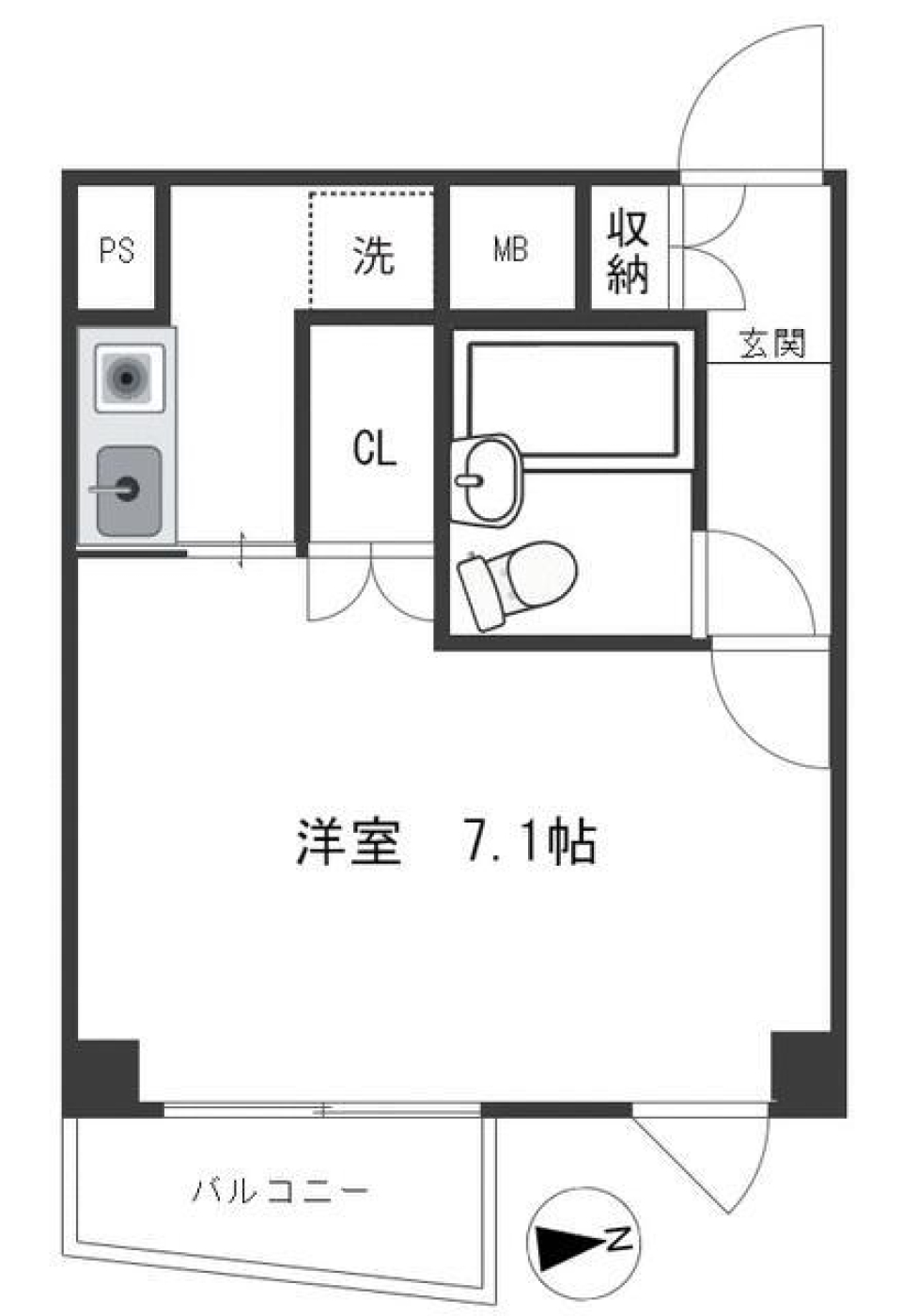 櫻カラーの住まいの間取り図