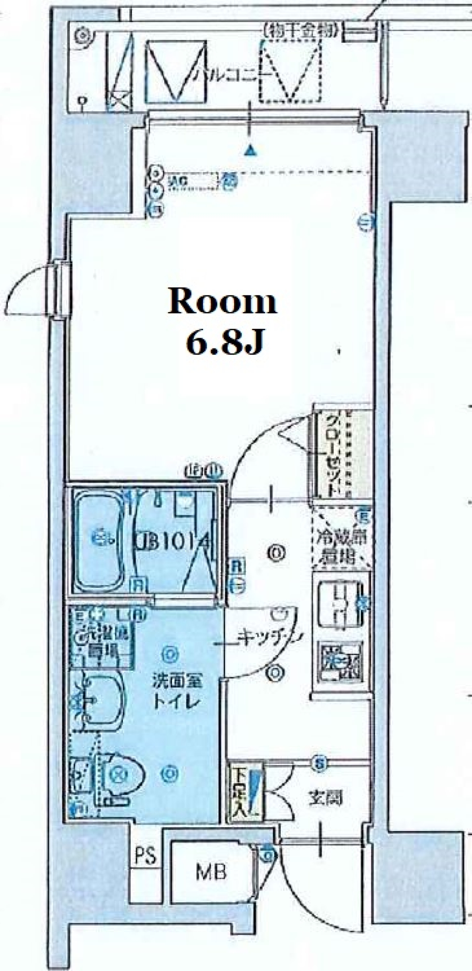 エクアス錦糸町　501号室の間取り図