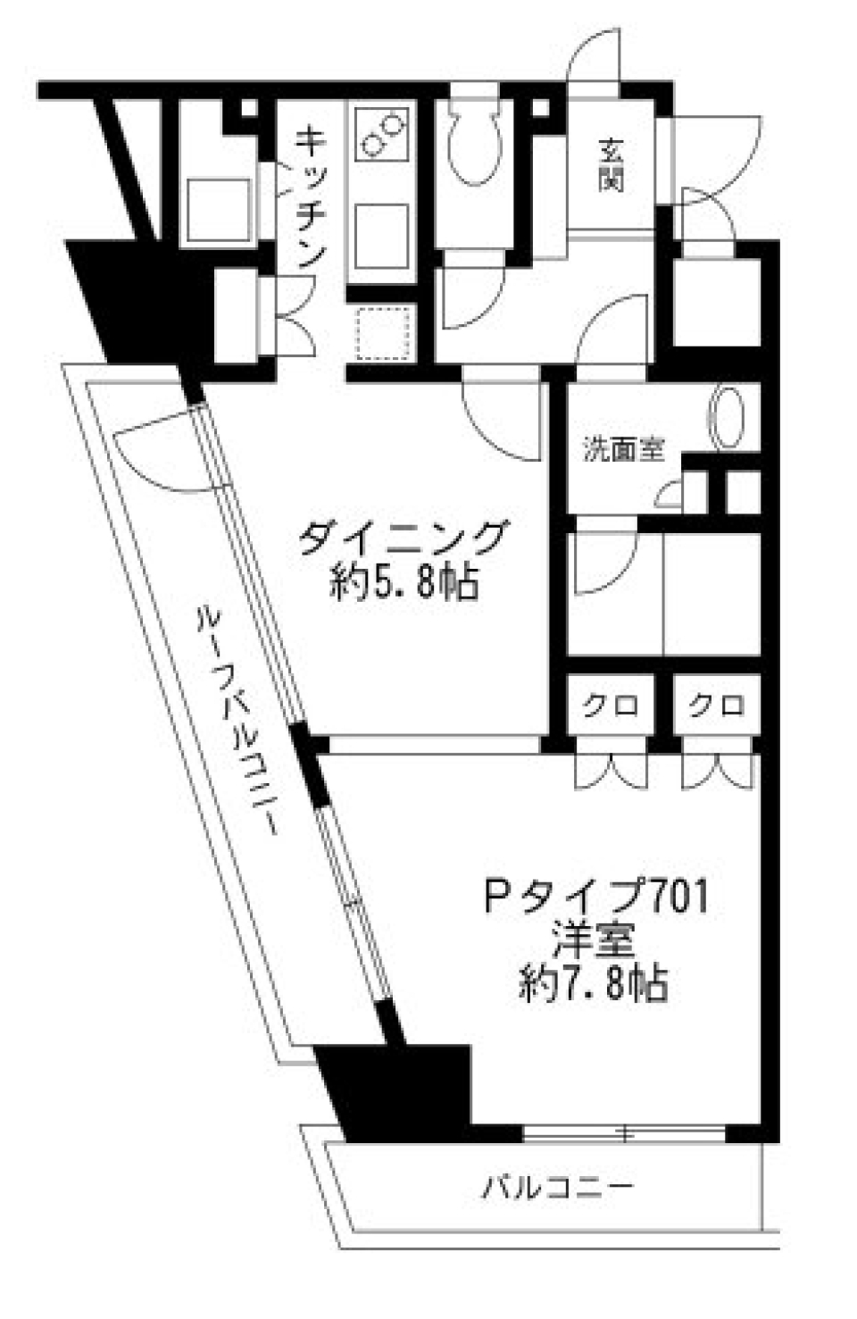 プライムアーバン番町　701号室の間取り図