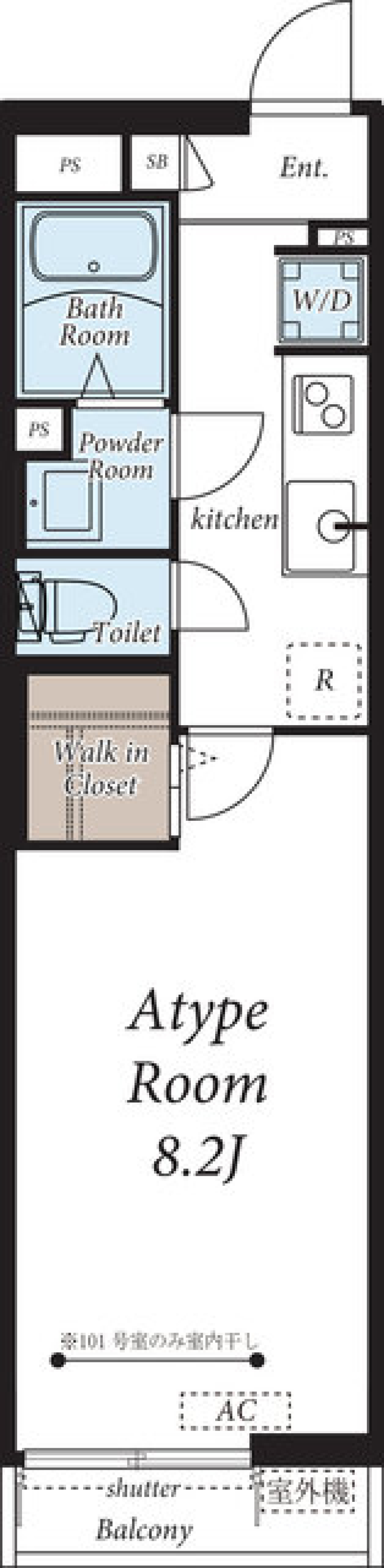 ヴィラ南大沢　３０６号室［新築］の間取り図
