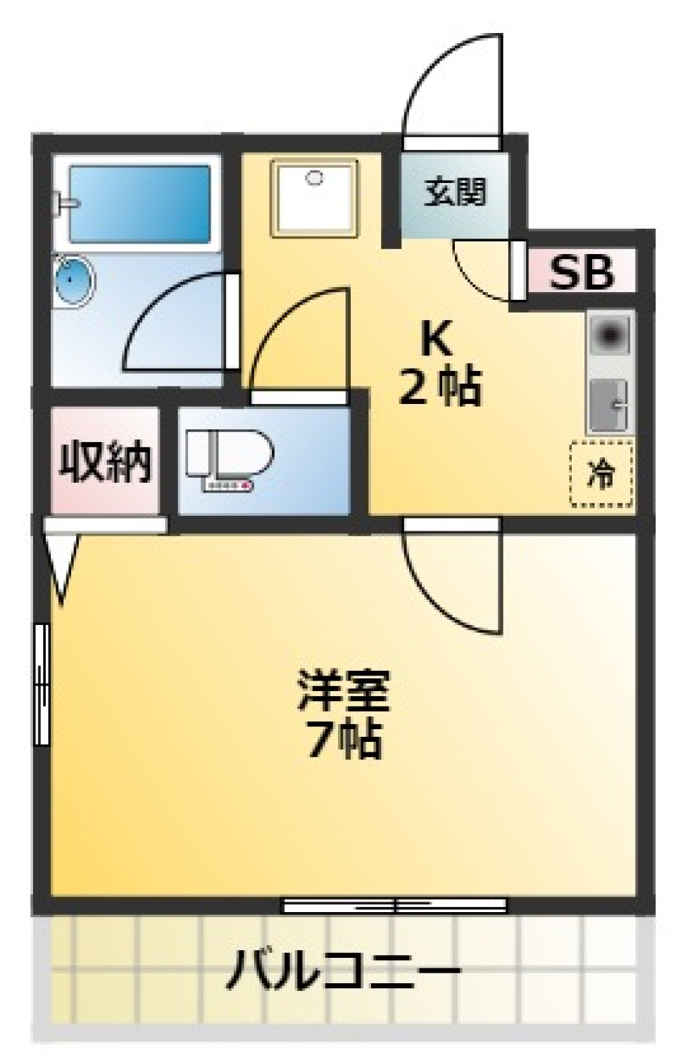 フラットワン　101号室の間取り図