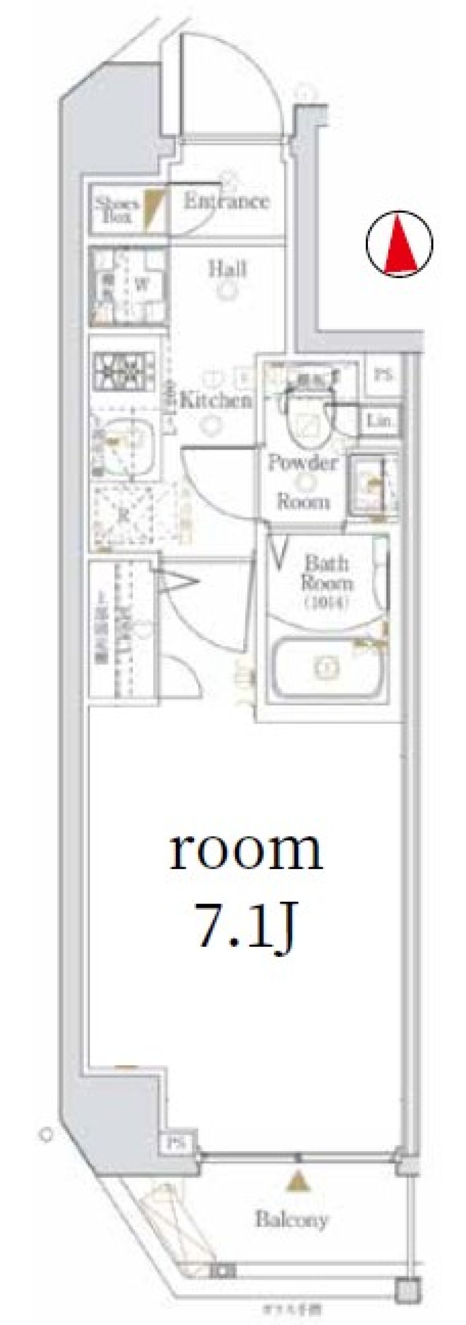 Log練馬／ログ練馬　401号室［ペット可］の間取り図