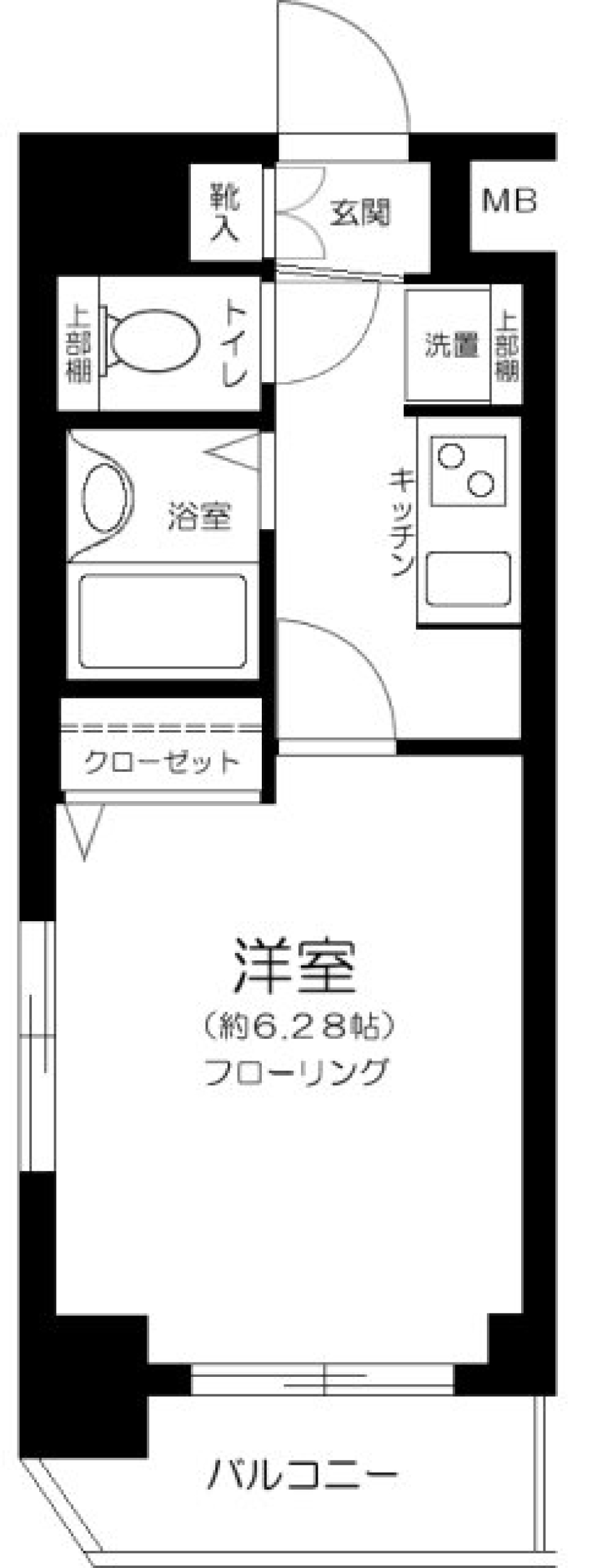 グローバン本所吾妻橋　604号室の間取り図