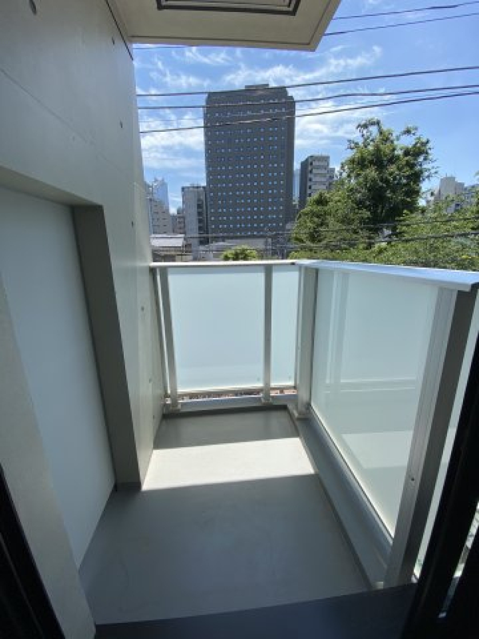 向かいの公園には桜の木があり春にはバルコニーでお花見ができますね