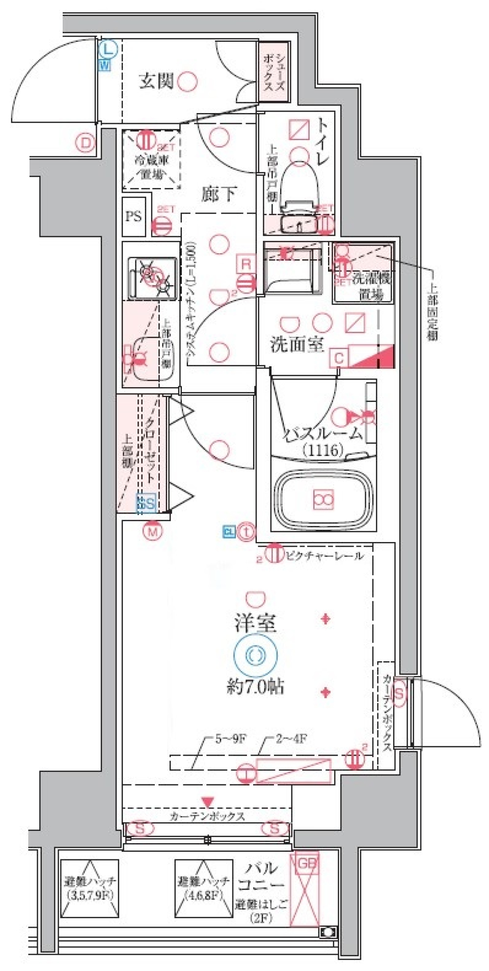 クレヴィスタ東向島　601号室［ペット可］の間取り図