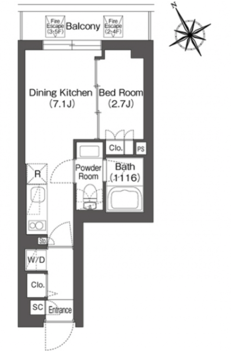 ＯＺＩＯ上目黒　３０４号室［新築］の間取り図