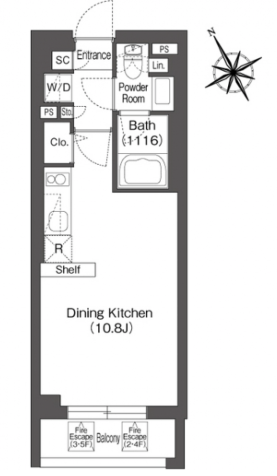 シェルフから始まるインテリア［新築］の間取り図