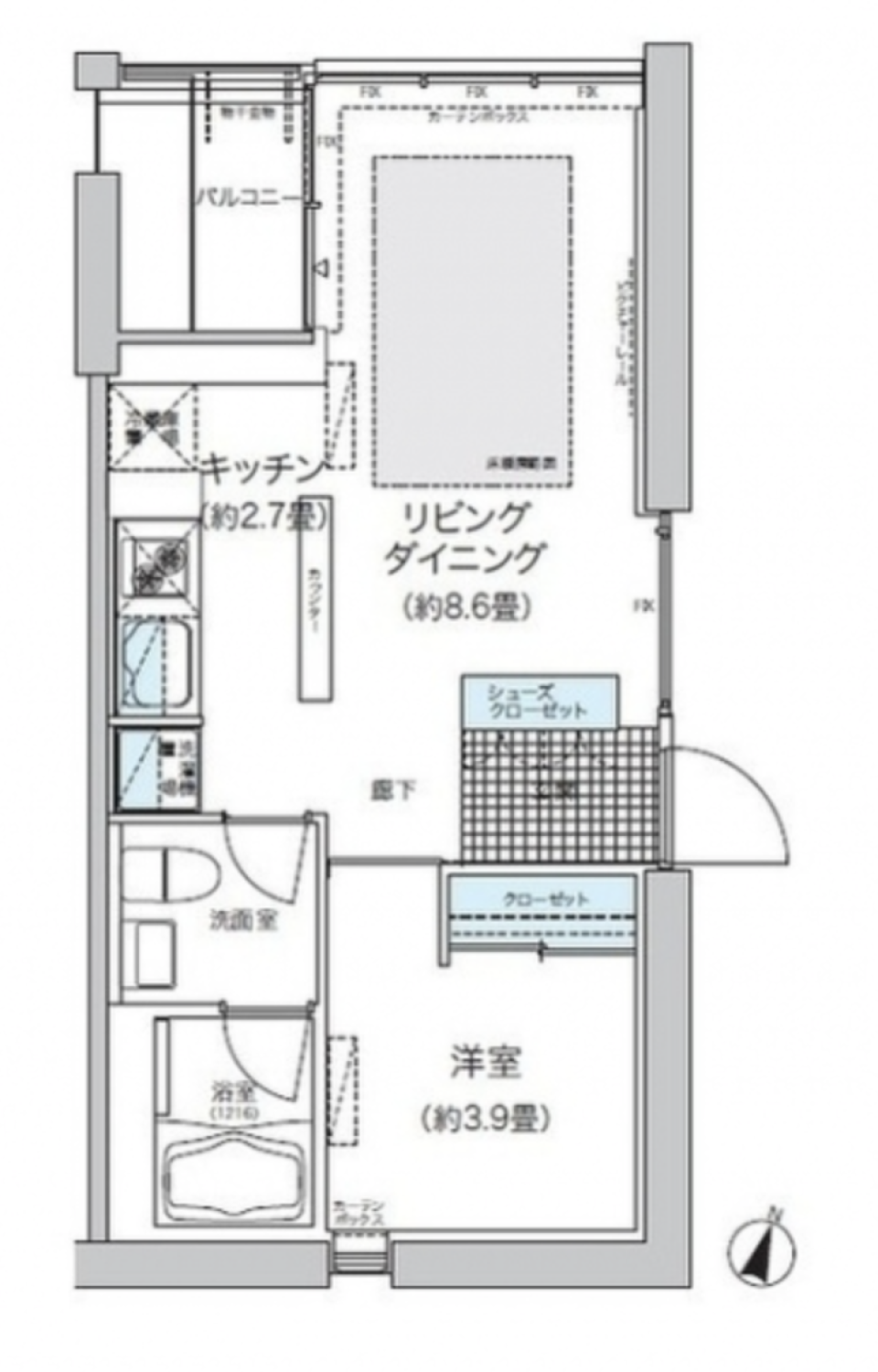 空の延長線にて［ペット可］の間取り図