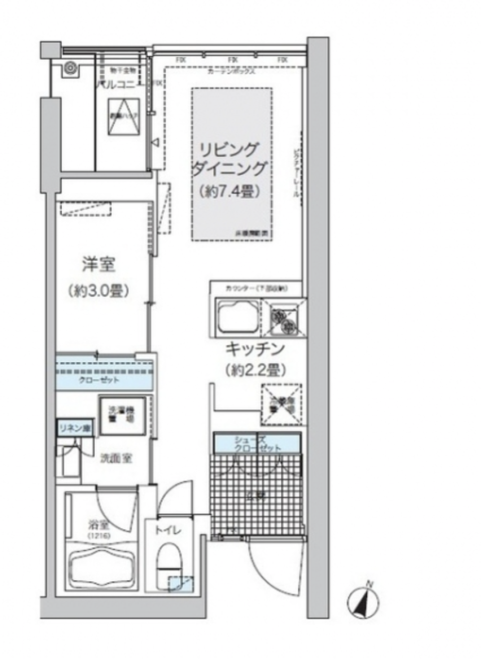 ガーデニエール砧ウエスト　５２９号室［ペット可］の間取り図