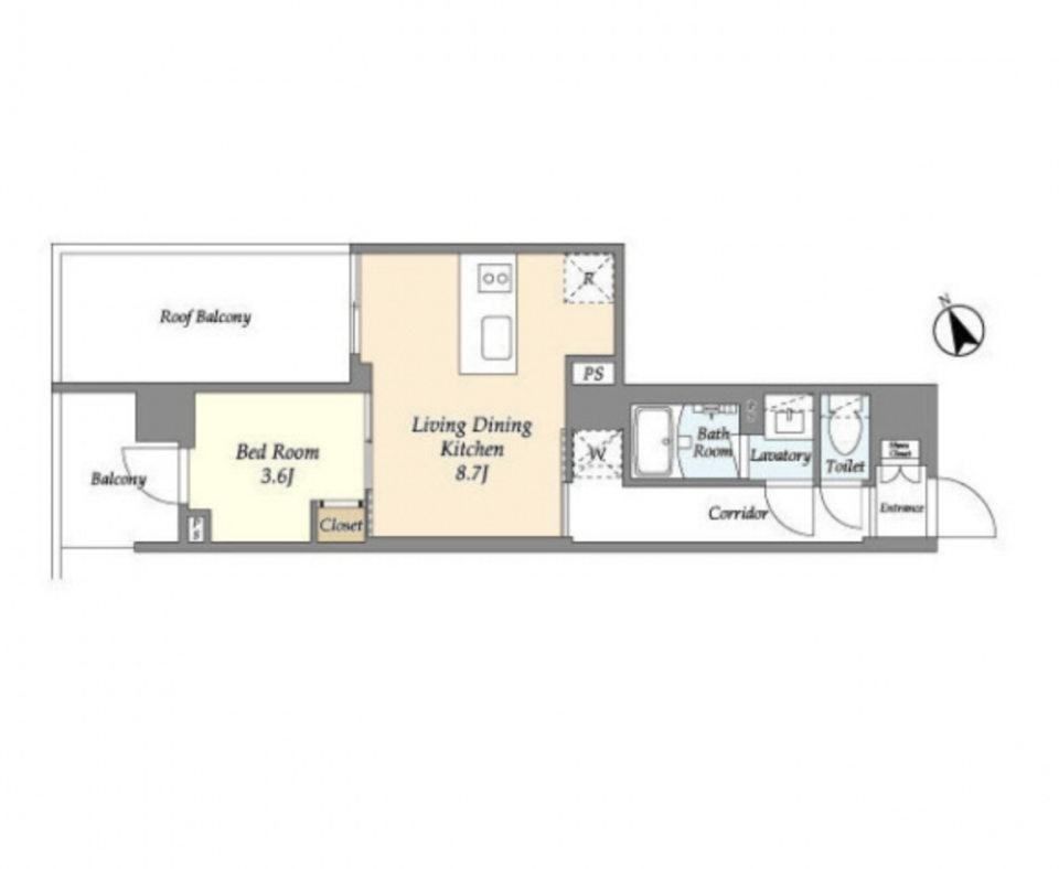 エル・セレーノ品川西大井　406号室［新築］の間取り図