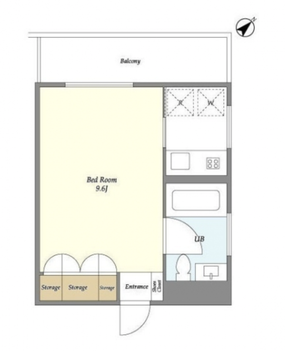 ワンランク上のワンルームの間取り図