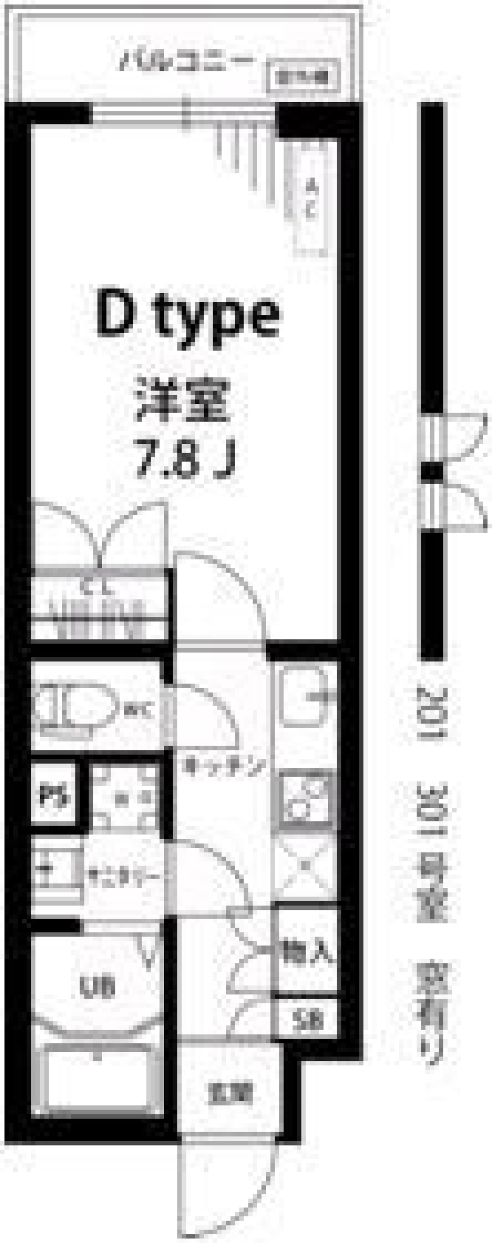 リブリ・Ｋ　＆　Ｗ　上池台　３０４号室の間取り図