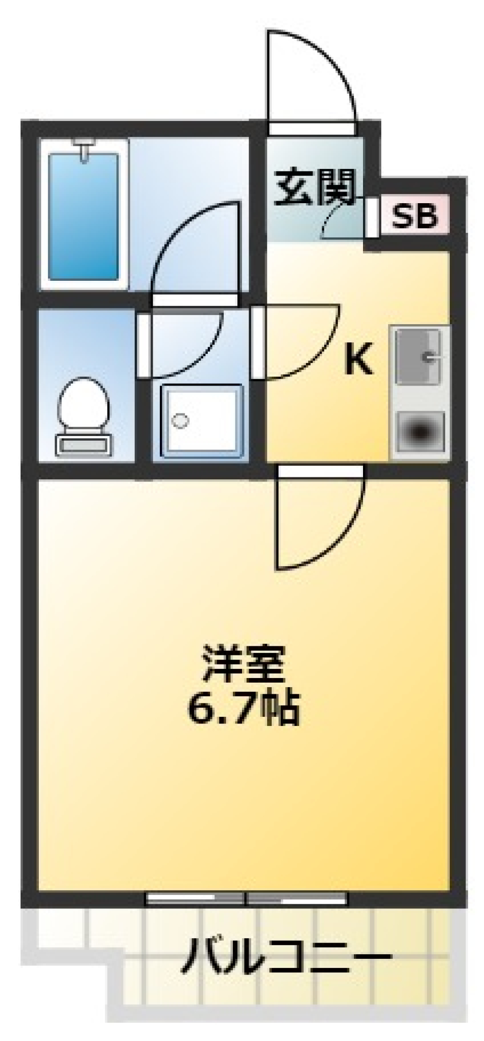 お財布に優しいお部屋の間取り図