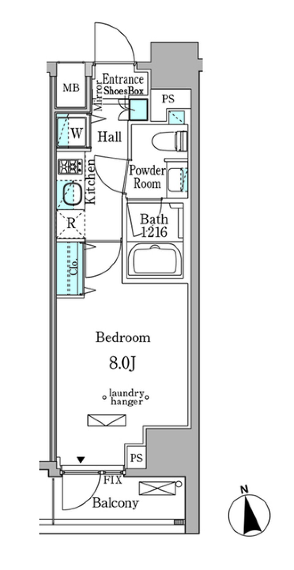 ミリアレジデンス新宿御苑　1203号室の間取り図