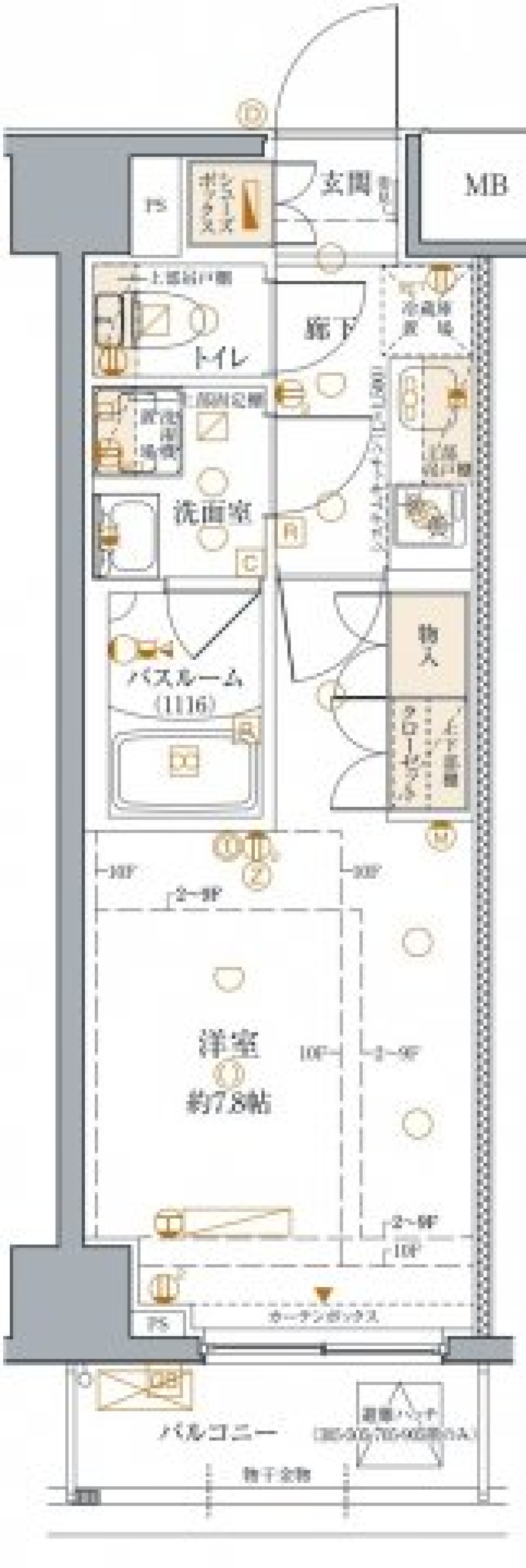 クレヴィスタ多摩川六郷  303号室 の間取り図