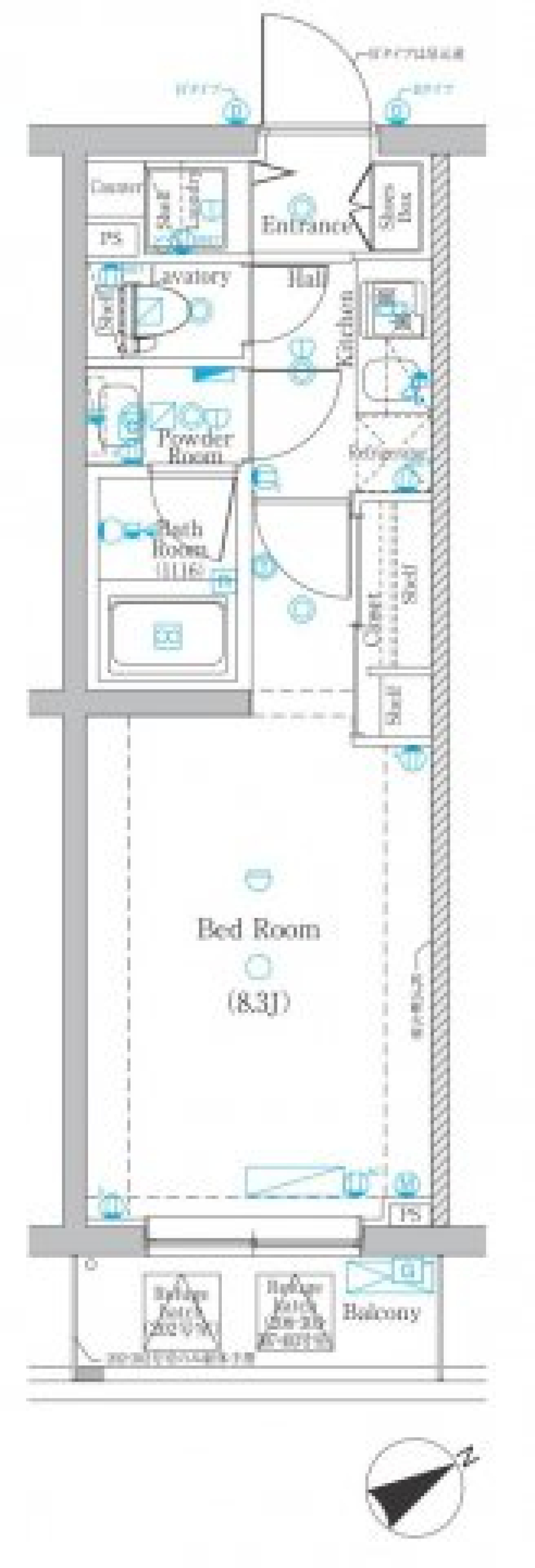 DIPS高田馬場駅前　202号室　［ペット可］の間取り図