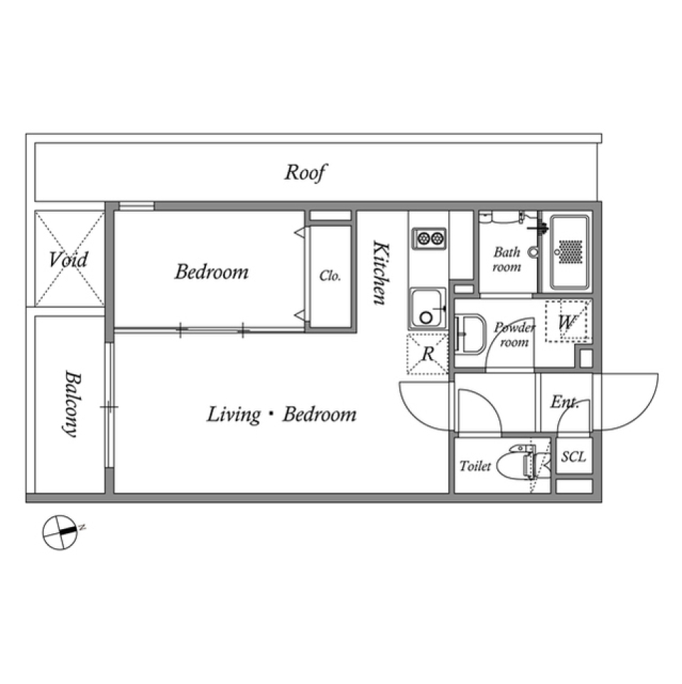 PASEO神楽坂　0301号室の間取り図