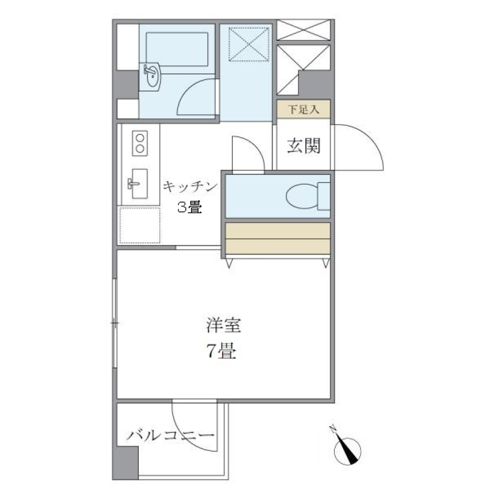 ヒルズガーデン　2G号室の間取り図