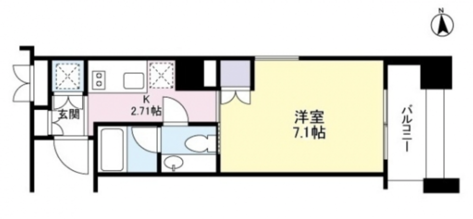 ダークトーンの色使い［ペット可］の間取り図
