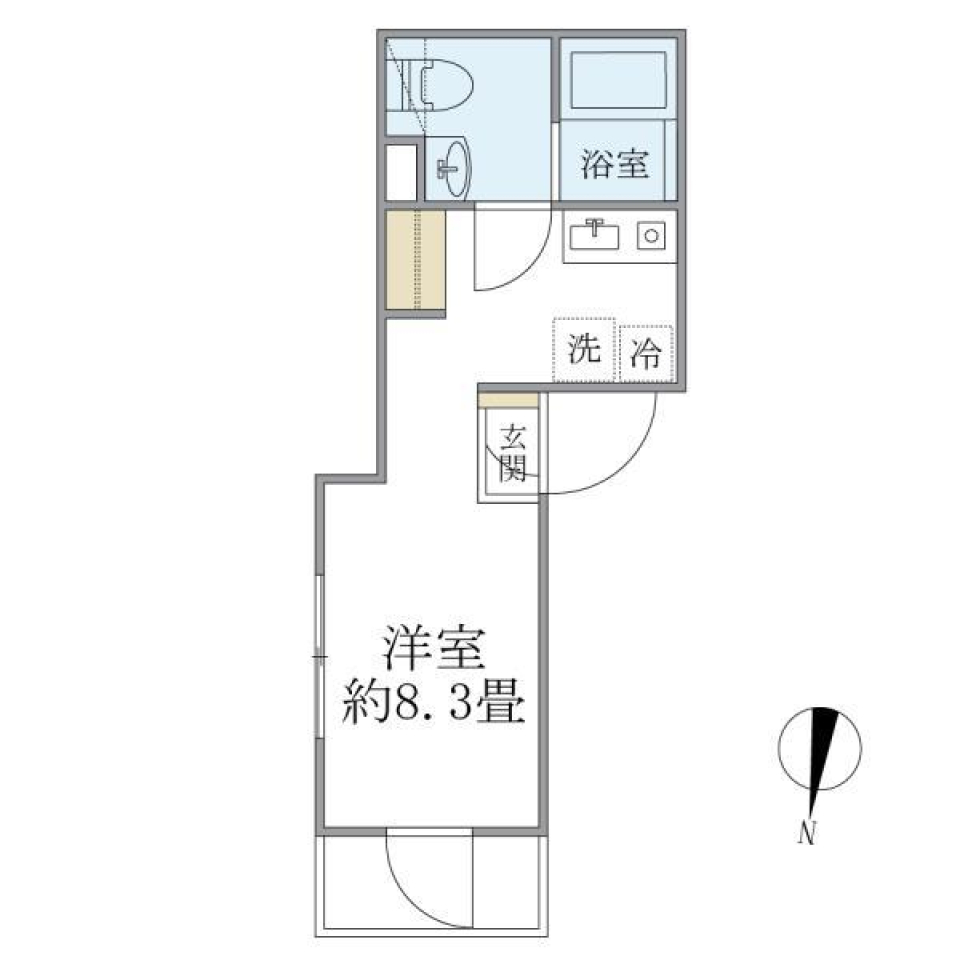 フリービング南千住　102号室［ペット可］の間取り図