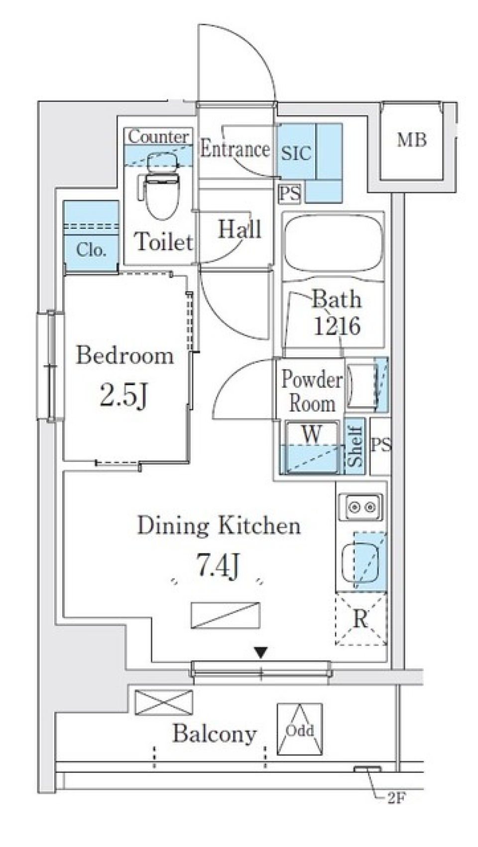 テラス押上　907号室の間取り図