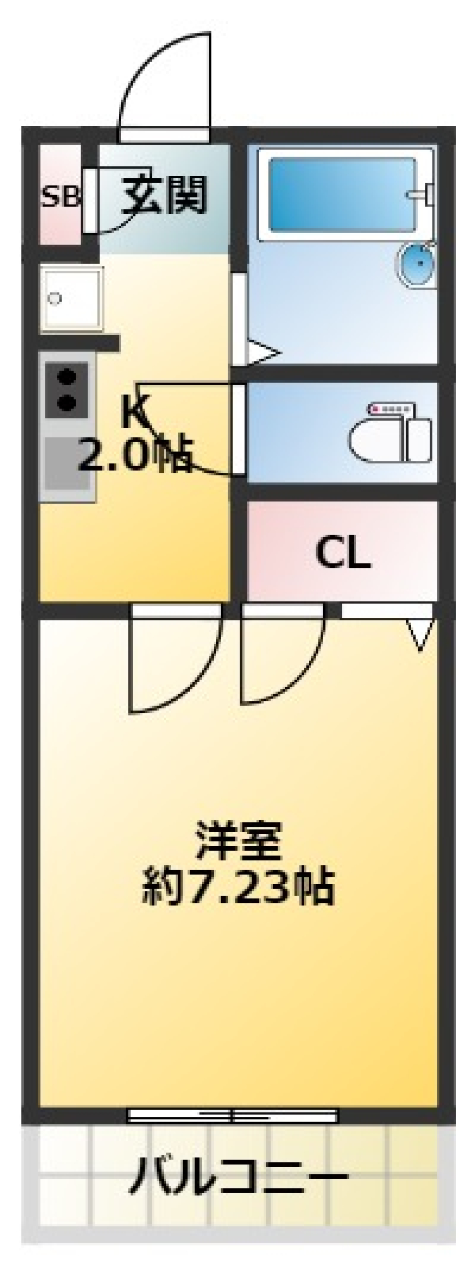 サンエース　107号室の間取り図