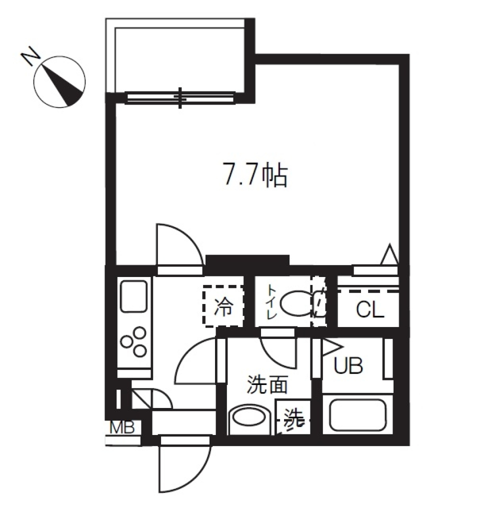 ベルノワール王子　0102号室［ペット可］の間取り図