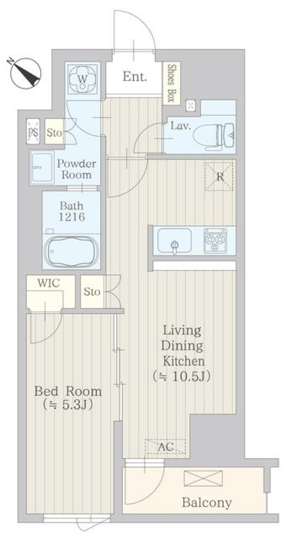 カームテラス神泉　４０２号室の間取り図