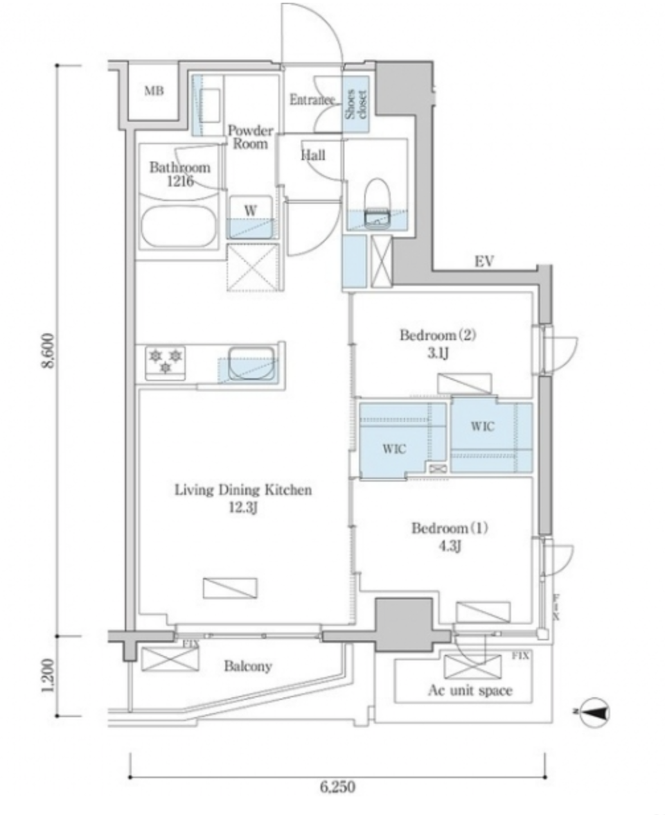 君がのんびり出来るなら［ペット可］の間取り図