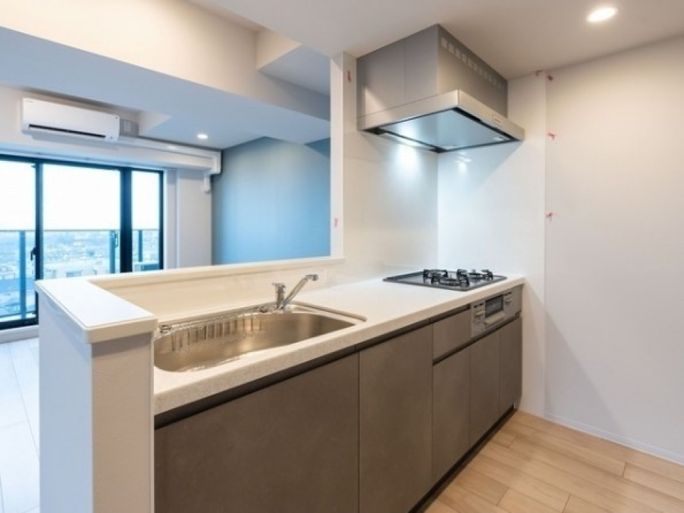 ゆとりのあるキッチンサイズ