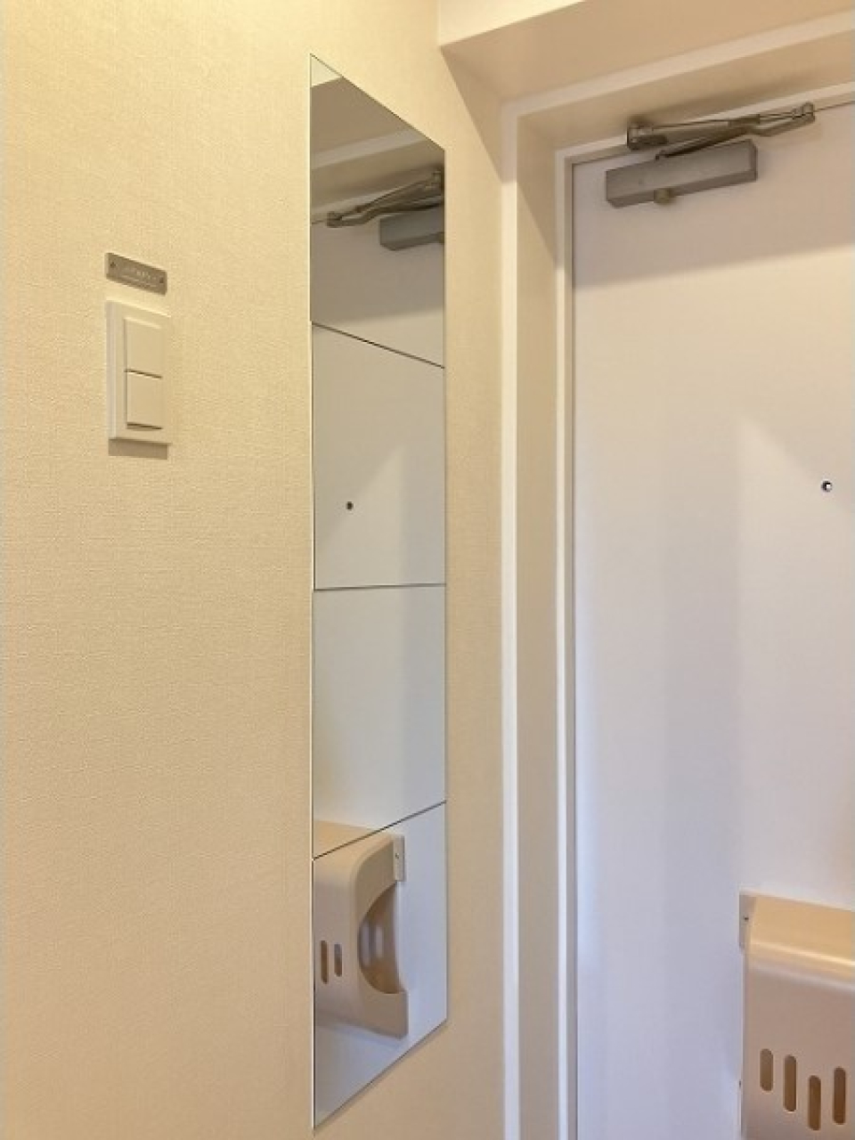 お出かけ前のチェックが出来る鏡もありますね